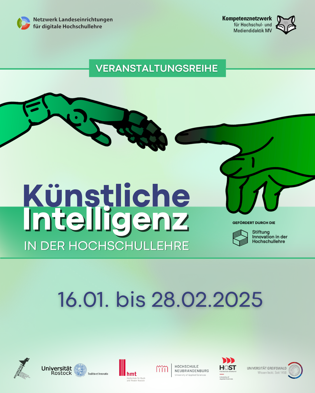Veranstaltungsplakat: Künstliche Intelligenz in der Hochschullehre